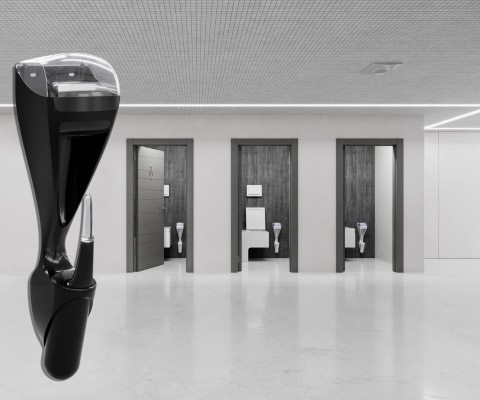 Duo dispenzer za toalet papir i WC četku — Mat crna