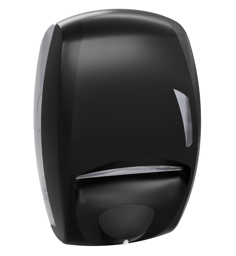 DUO dispenser for foam soap and paper towels — Matt black