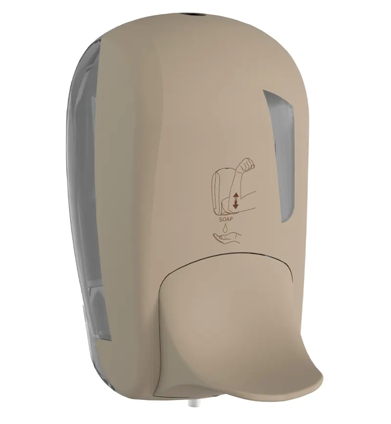 Soap dispenser for hospitals — Sand color and texture