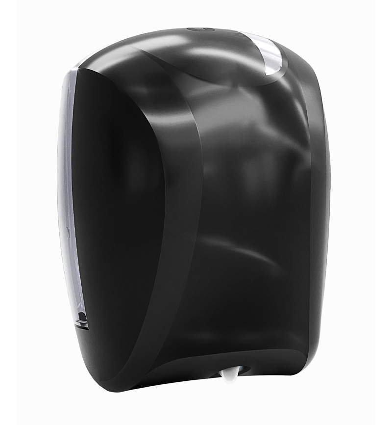 Toilet paper dispenser with central pull-out — Matte black