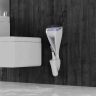 Toilet paper holder and toilet brush
