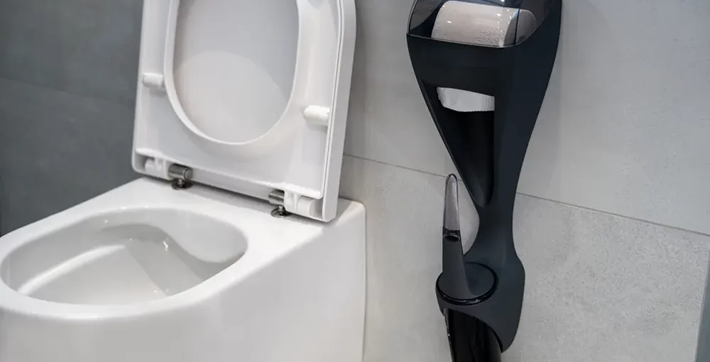 Industrial and warehouse dispensers – Luu, duo dispenser for toilet paper and toilet brush