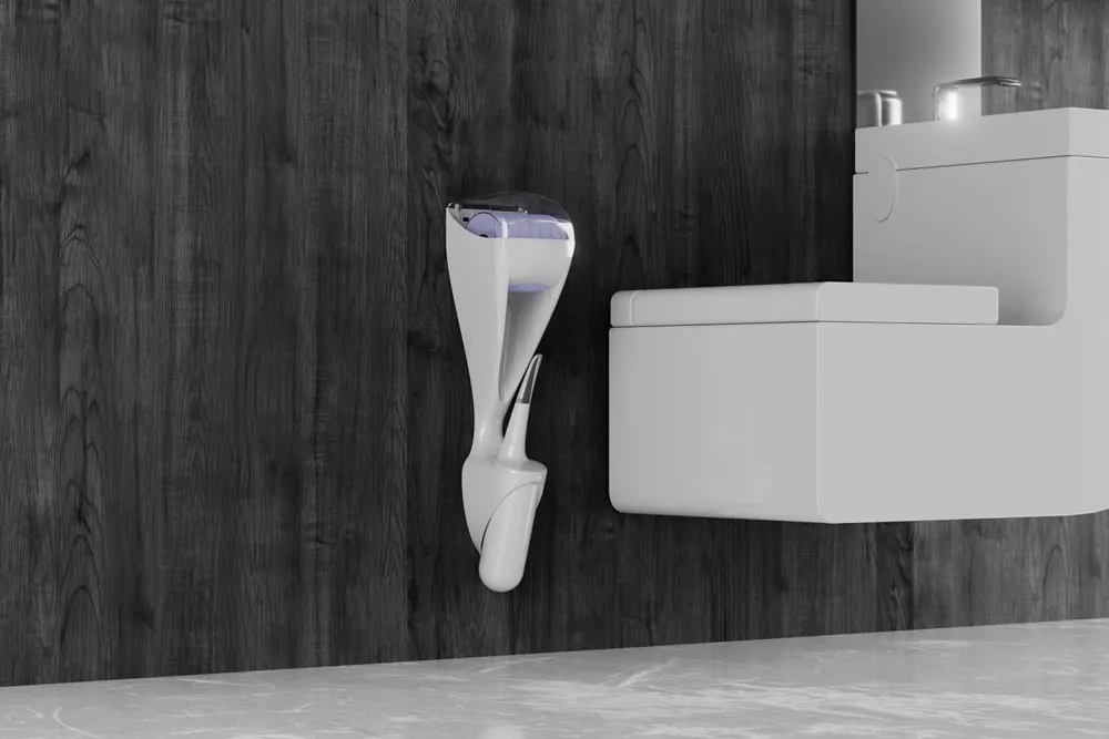 Luu, dual Hospitality Dispenser for soap and paper towels