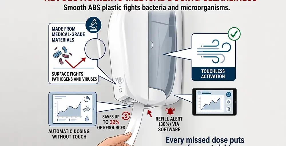 Contactless paper towel dispensers in healthcare: a key to preventing hospital-acquired infections - paper towel savings - Autocut dispensers - Luu dispensers