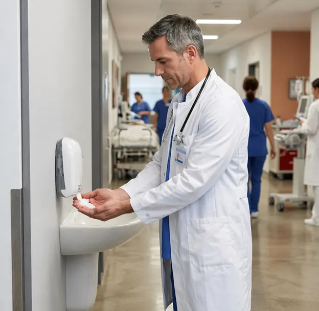 Dispensers and paper products in healthcare - Liquid soap dispenser in hospital - Luu dispensers