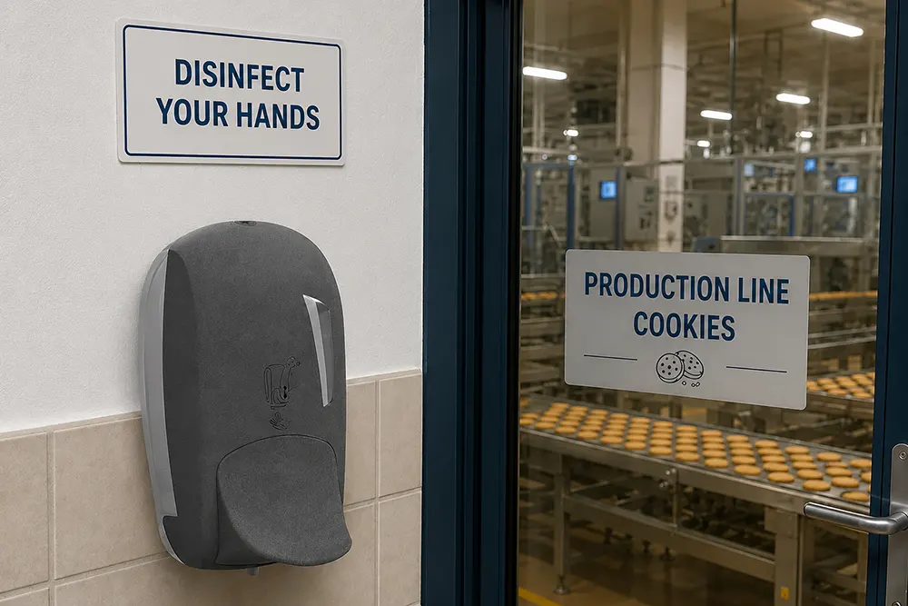 Factory hand sanitizer dispenser: Types and their advantages - Elbow-operated hand sanitizer dispenser - Luu dispensers