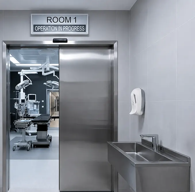 Operating room dispenser - Hand disinfection dispenser in the operating room - Luu dispensers
