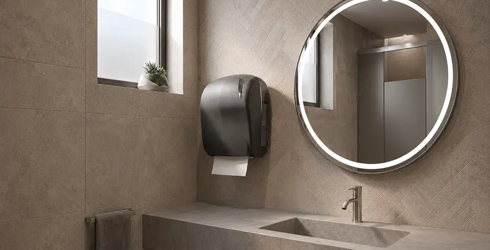 Autocut paper towel dispenser The most economical and hygienic solution for controlled paper consumption - Paper towel dispensers - Luu