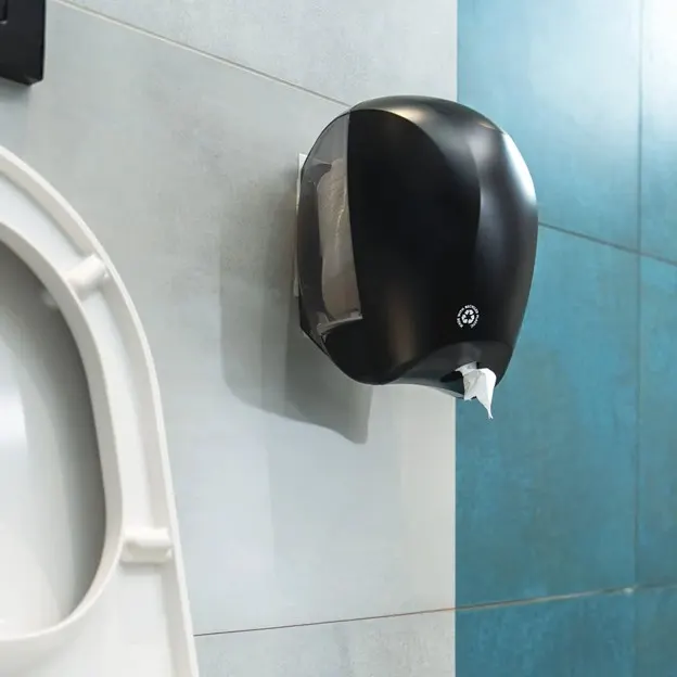 Center pull toilet paper dispenser: the model that saves the most where the most is used - Toilet paper dispenser for cafés - Luu