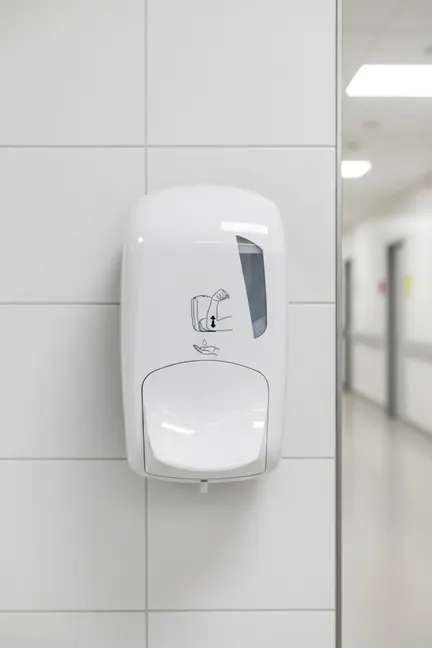Hospital soap dispenser Elbow-operated activation - Luu