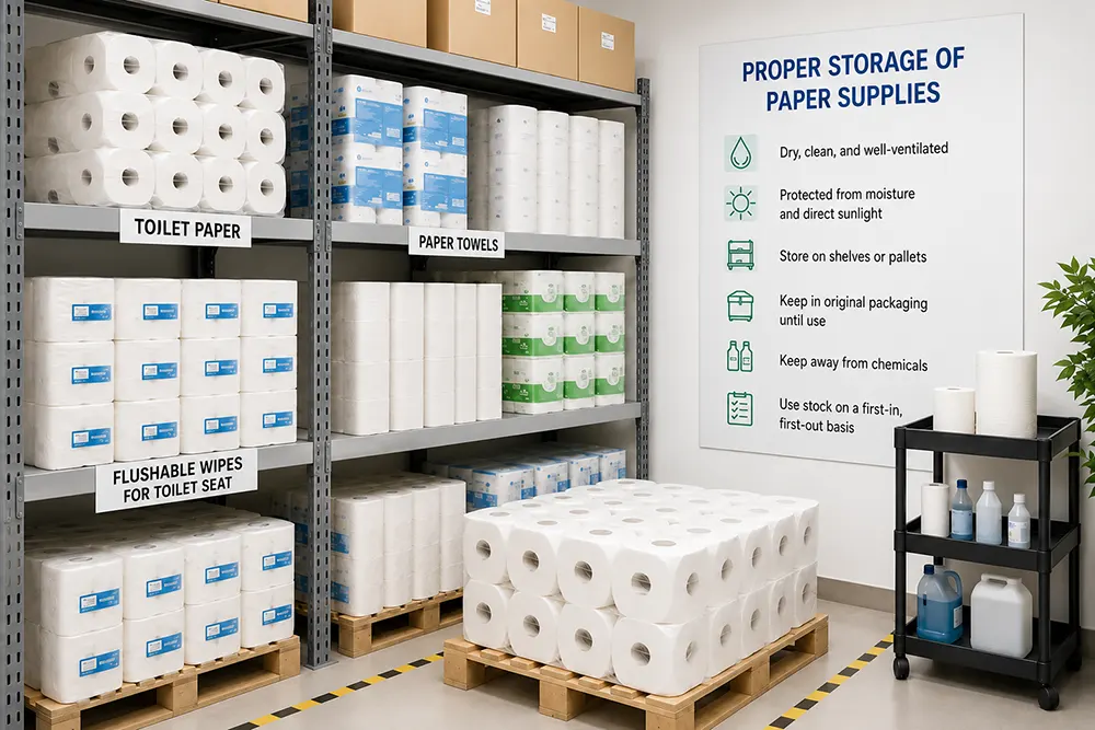 How to properly store paper products - How to store paper towels and toilet paper - Luu