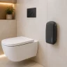 Interfold toilet paper dispenser Transparent bottom that prevents unpleasant surprises in the restroom - Toilet paper dispenser for commercial facilities - Luu