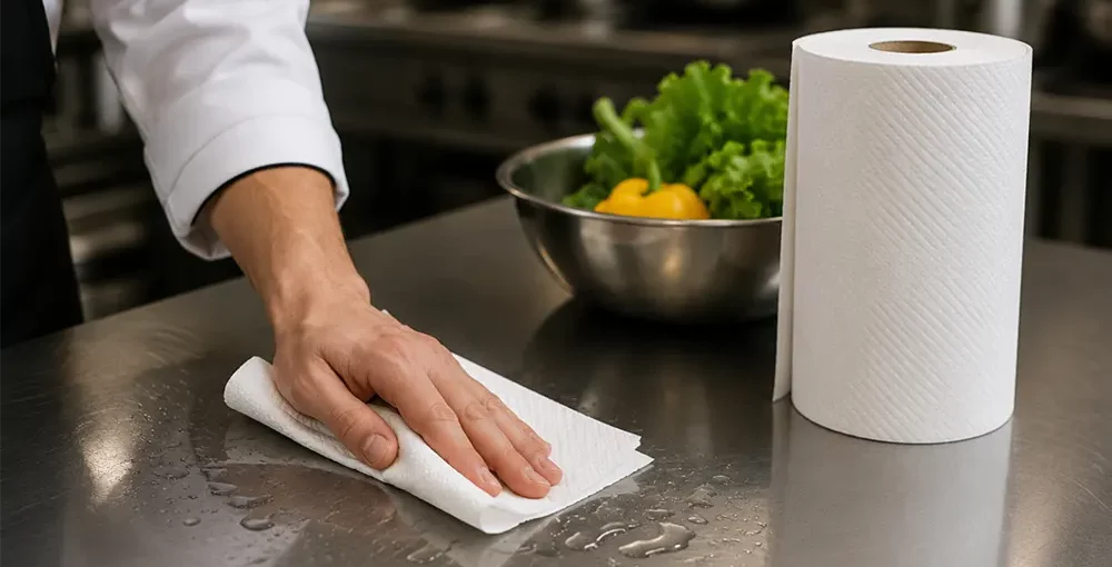 Kitchen paper towel made of 100% cellulose: A reliable partner for a clean and efficient professional kitchen - Paper towels - Kitchen paper products - Luu
