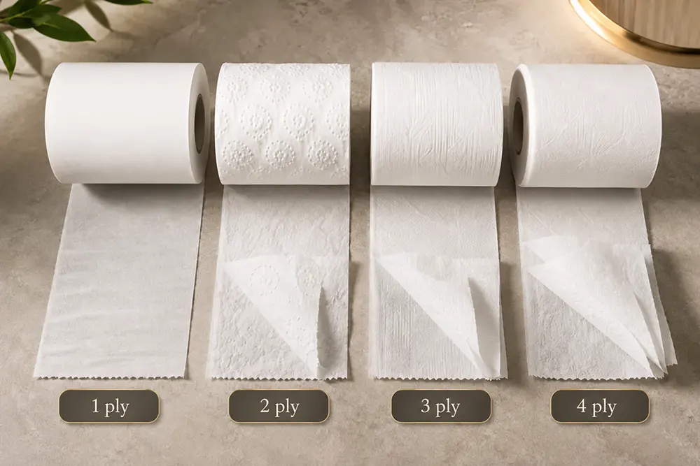 How does the Number of paper plies affect consumption in commercial facilities? - Toilet paper for dispensers - Luu