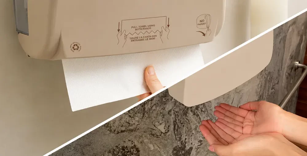 Paper towels or hand dryers - Paper towels dry hands faster - Luu