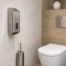 Stainless steel folded toilet paper dispenser: Steel durability in a slim, elegant design - Theft-resistant toilet paper dispenser - Luu