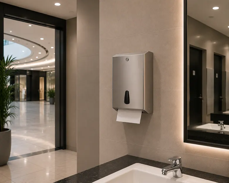 Stainless steel paper towel dispenser Hygienic one-at-a-time dispensing, resistant to impact and theft - Luu dispensers