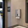 Stainless steel paper towel dispenser Hygienic one-at-a-time dispensing, resistant to impact and theft - Luu dispensers