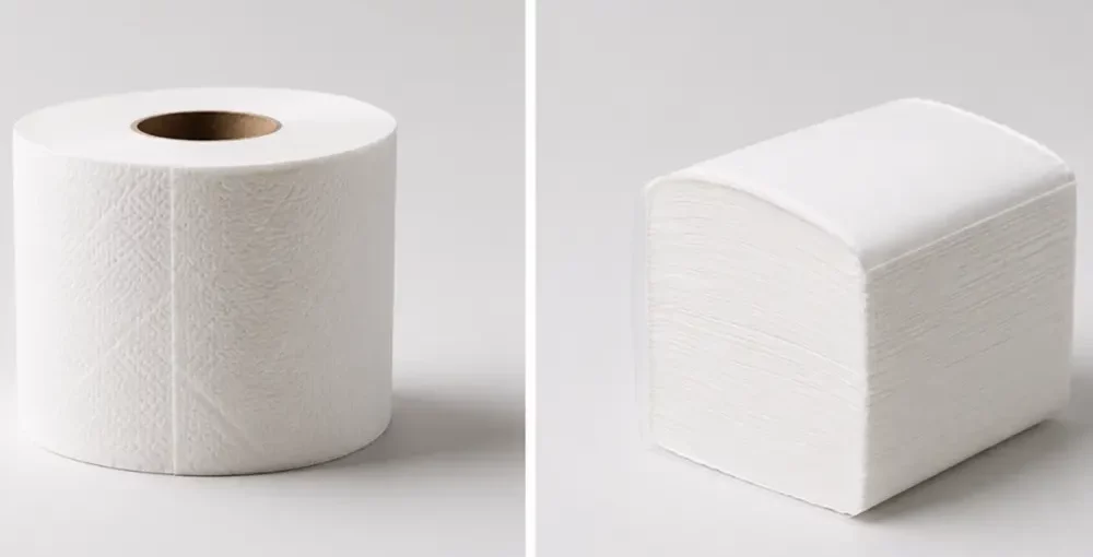Roll toilet paper vs folded toilet paper - Toilet paper rolls or folded toilet paper - Luu