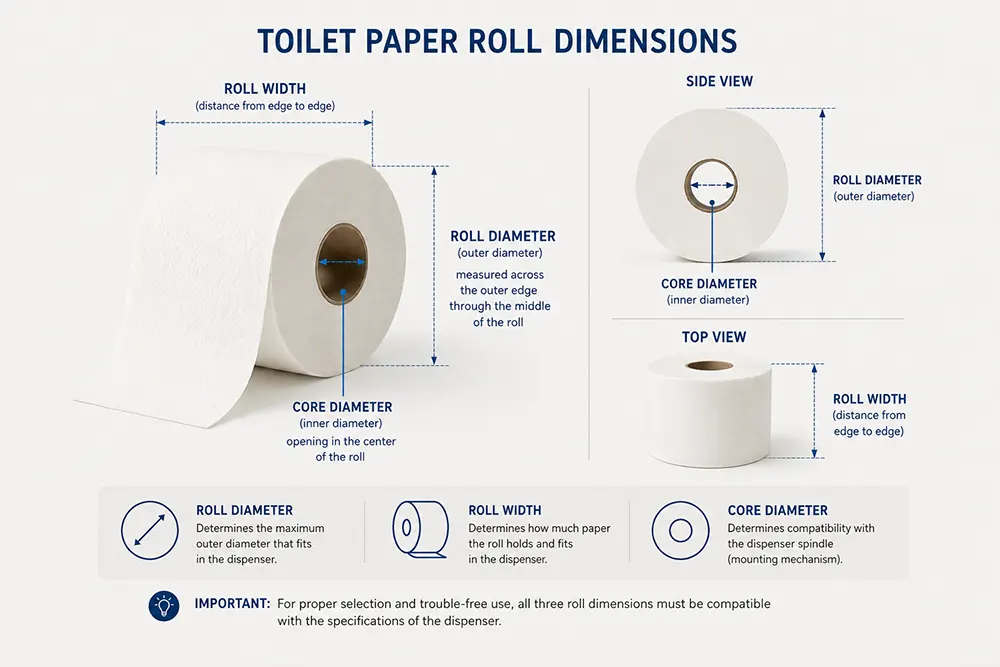 What toilet paper roll diameter fits in a dispenser - Toilet paper sales - Luu