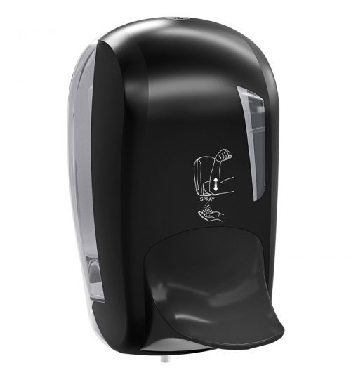 Dispenzer za tečni sapun sa raspršivačem i sistemom dopunjavanja