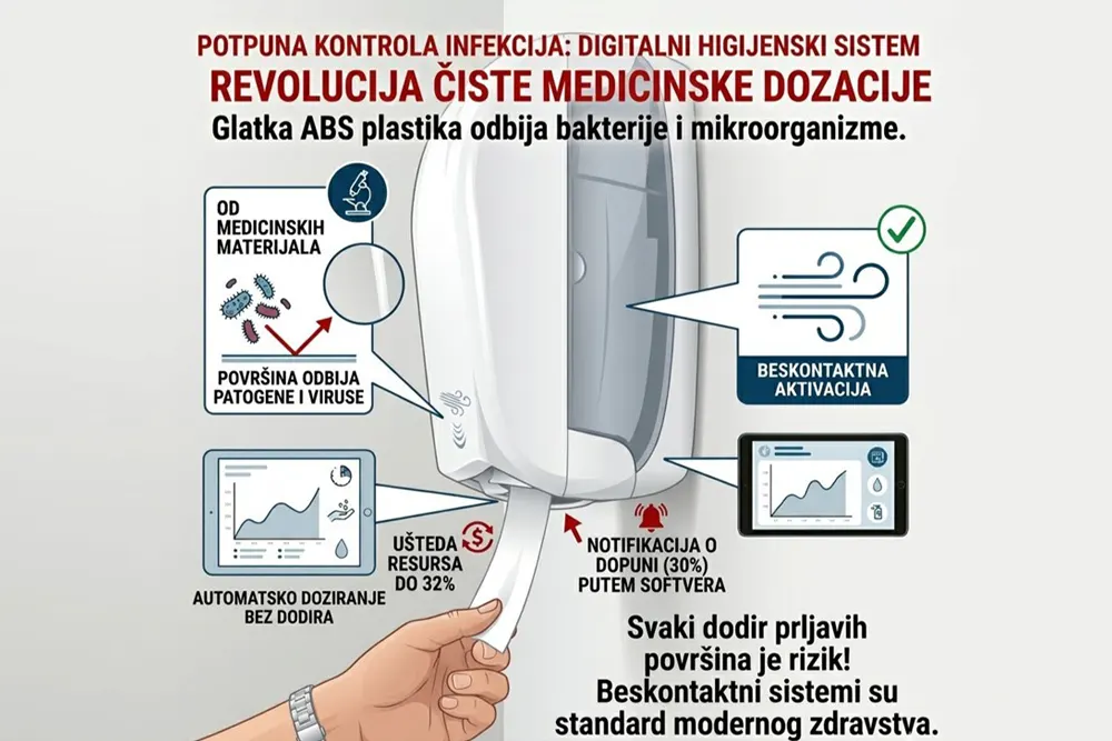 Beskontaktni dozatori za ubruse u zdravstvu: Ključ za prevenciju intrahospitalnih infekcija - Usteda ubrusa - Autocut dispanzeri - Luu dispanzeri