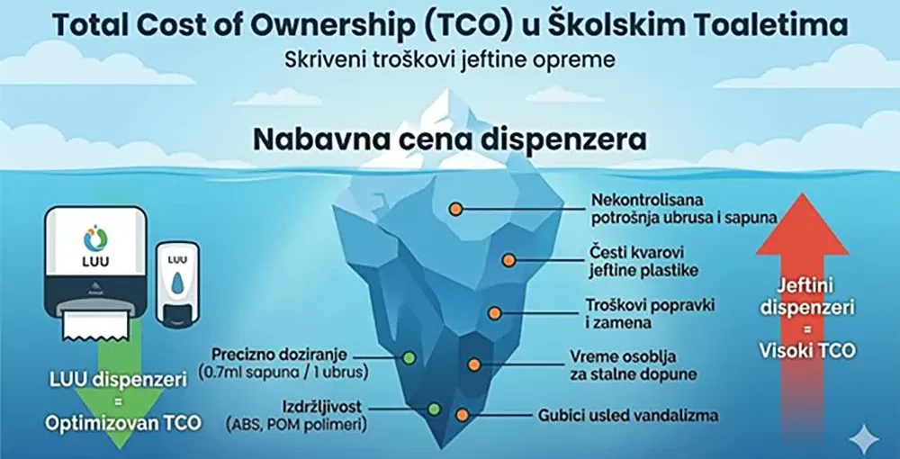 Cena dispenzera za škole: Kako jeftina oprema povećava troškove održavanja? - Luu dispenzeri