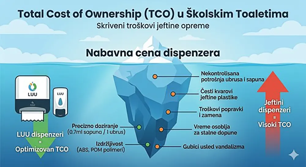 Cena dispenzera za škole: Kako jeftina oprema povećava troškove održavanja? - Luu dispenzeri