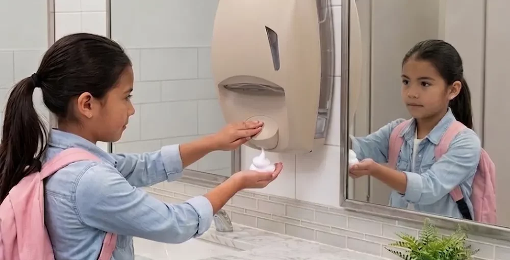 Šta kada škola ostane bez zaliha ubrusa i sapuna - Luu dispenzeri