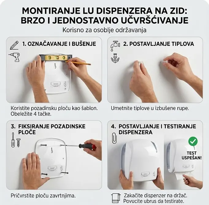 Uputstvo za montiranje dispanzera na zid - Kako montirati Luu dispanzer na zid - Luu dispanzeri