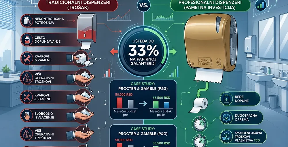 Koja je analiza isplativosti nabavke dispenzera u poslovnim objektima?