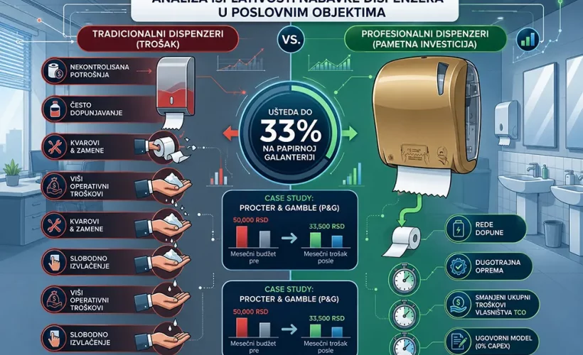 Koja je analiza isplativosti nabavke dispenzera u poslovnim objektima?