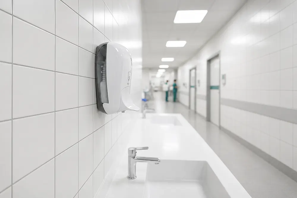 Dispenzer za sapun za bolnice: Aktivacija laktom, 1.700 doza i jednostavnije održavanje - Luu