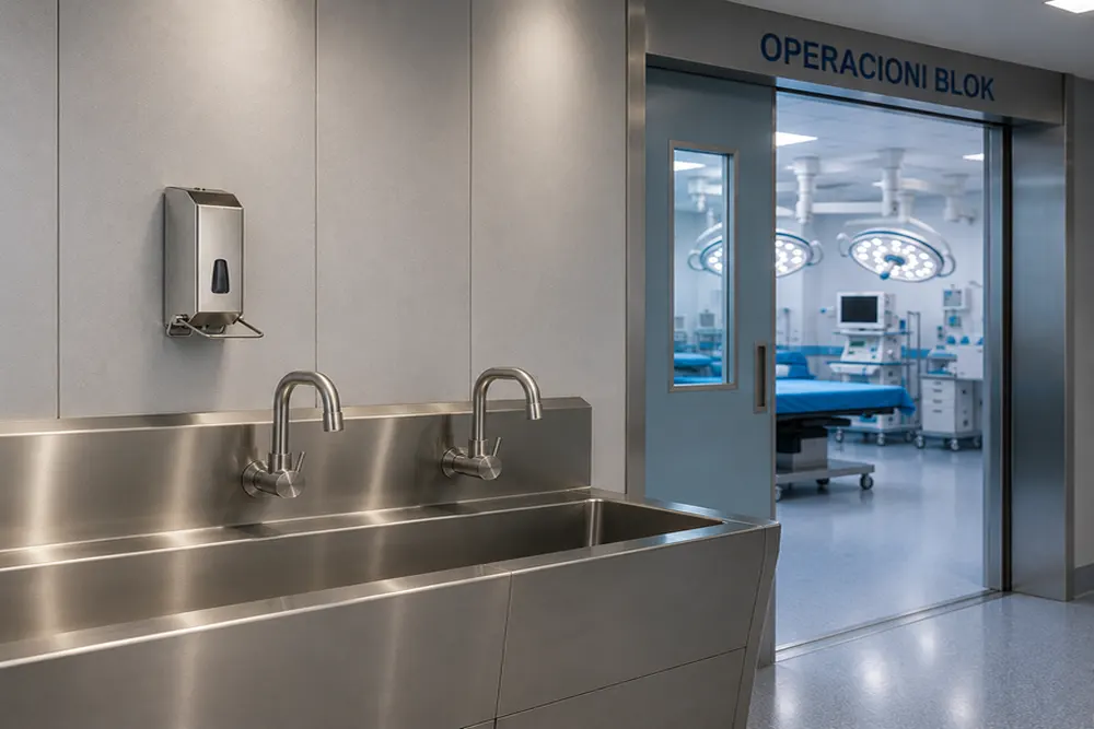 Inox dispenzer za sapun sa polugom na lakat: Pouzdano higijensko rešenje za bolnice i medicinske ustanove - Dispenzer za sapun - Luu