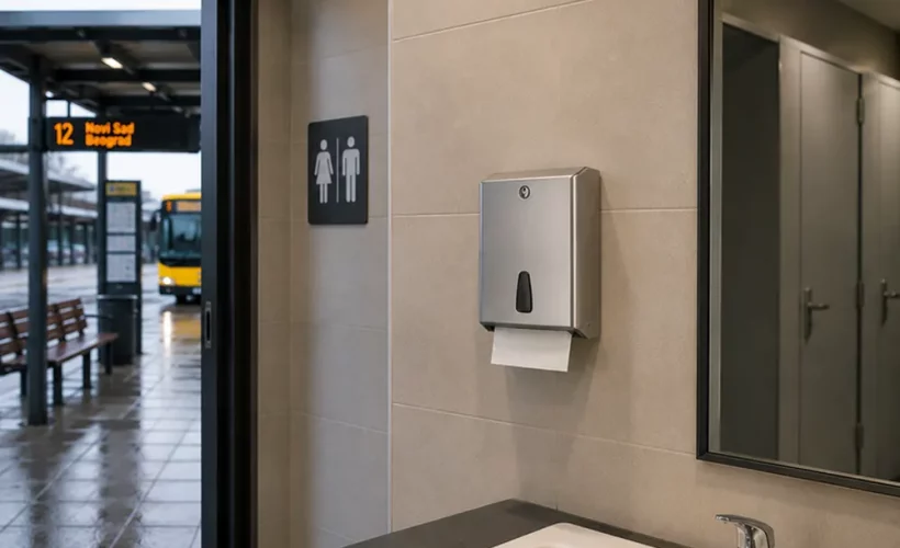 Inox dispenzer za ubruse Higijensko izvlačenje list po list, otporan na udarce i krađu - Luu dispenzeri